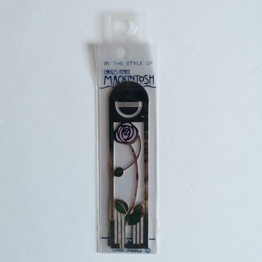 NWOT Celtic Charles Rennie Mackintosh Style Pink Rose Long Bookmark